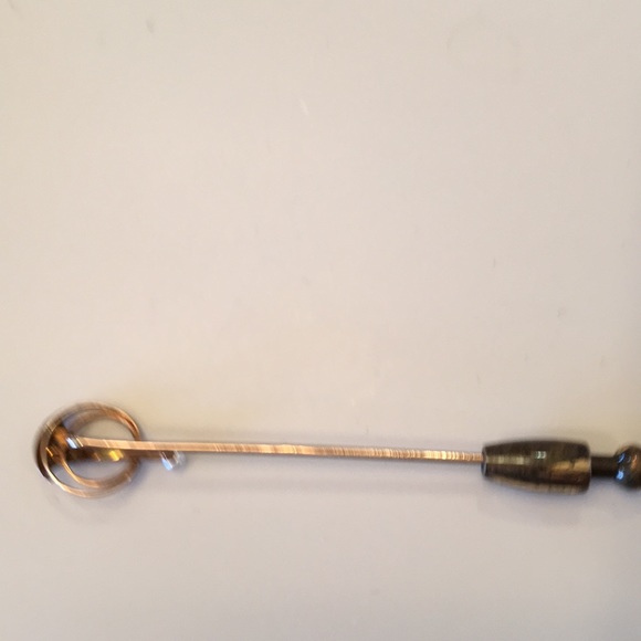 10 K diamond & Pearl stick pin - Picture 3 of 4